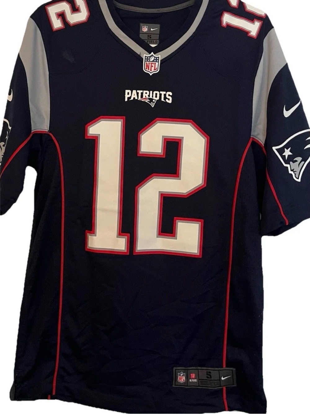 Tom Brady NFL Patriots #12 On Field Jersey Sz Small